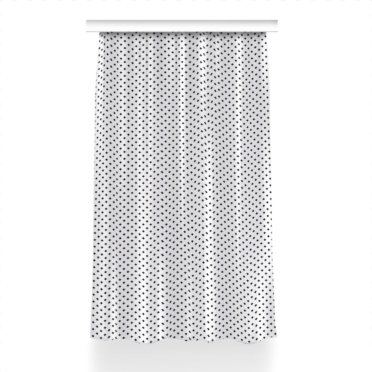 Zasłona gotowa Monochromatyczne plusy wzór 150x240, Fabricsy