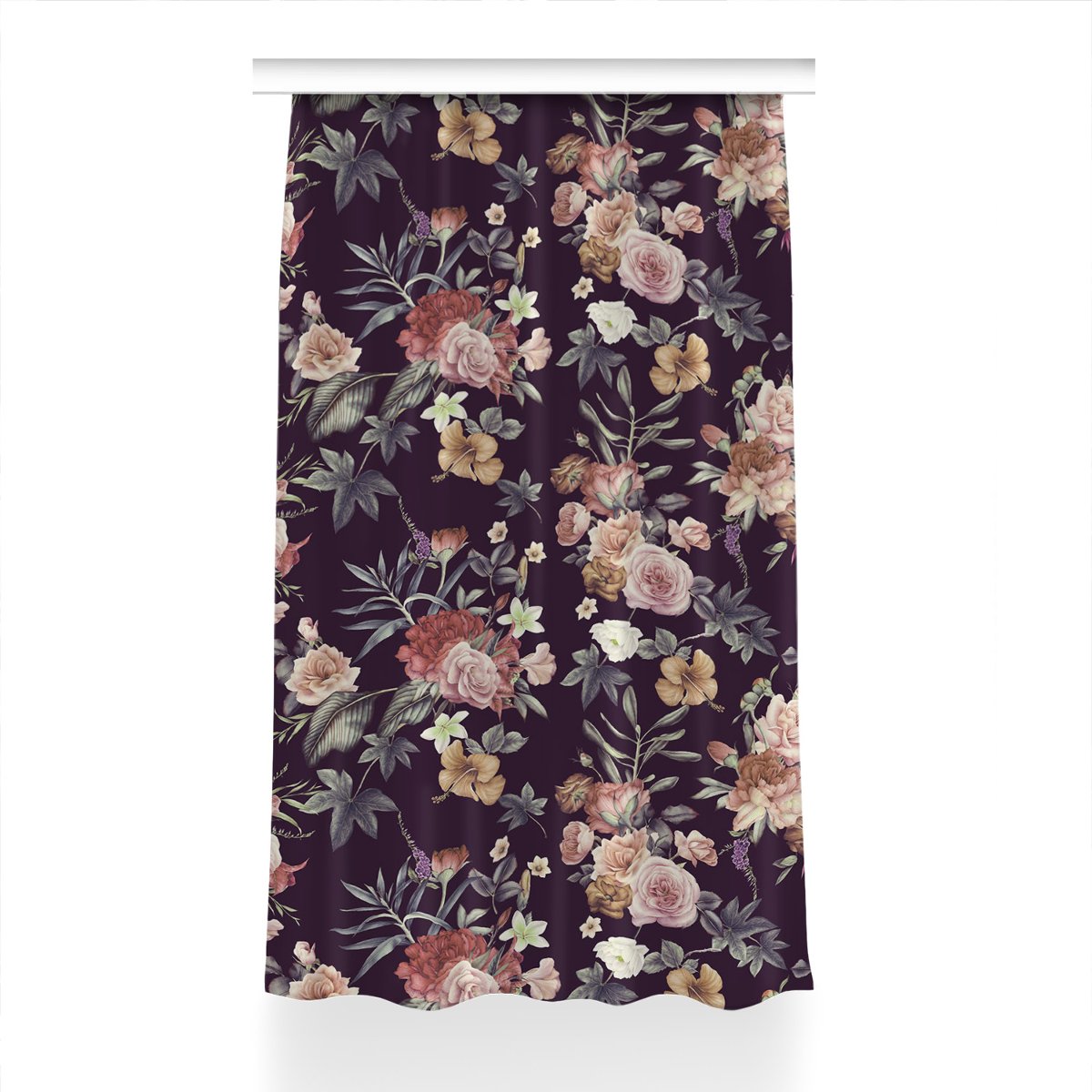 Zasłona z nadrukiem gotowa Kwiaty ogrodowe 150x240, Fabricsy