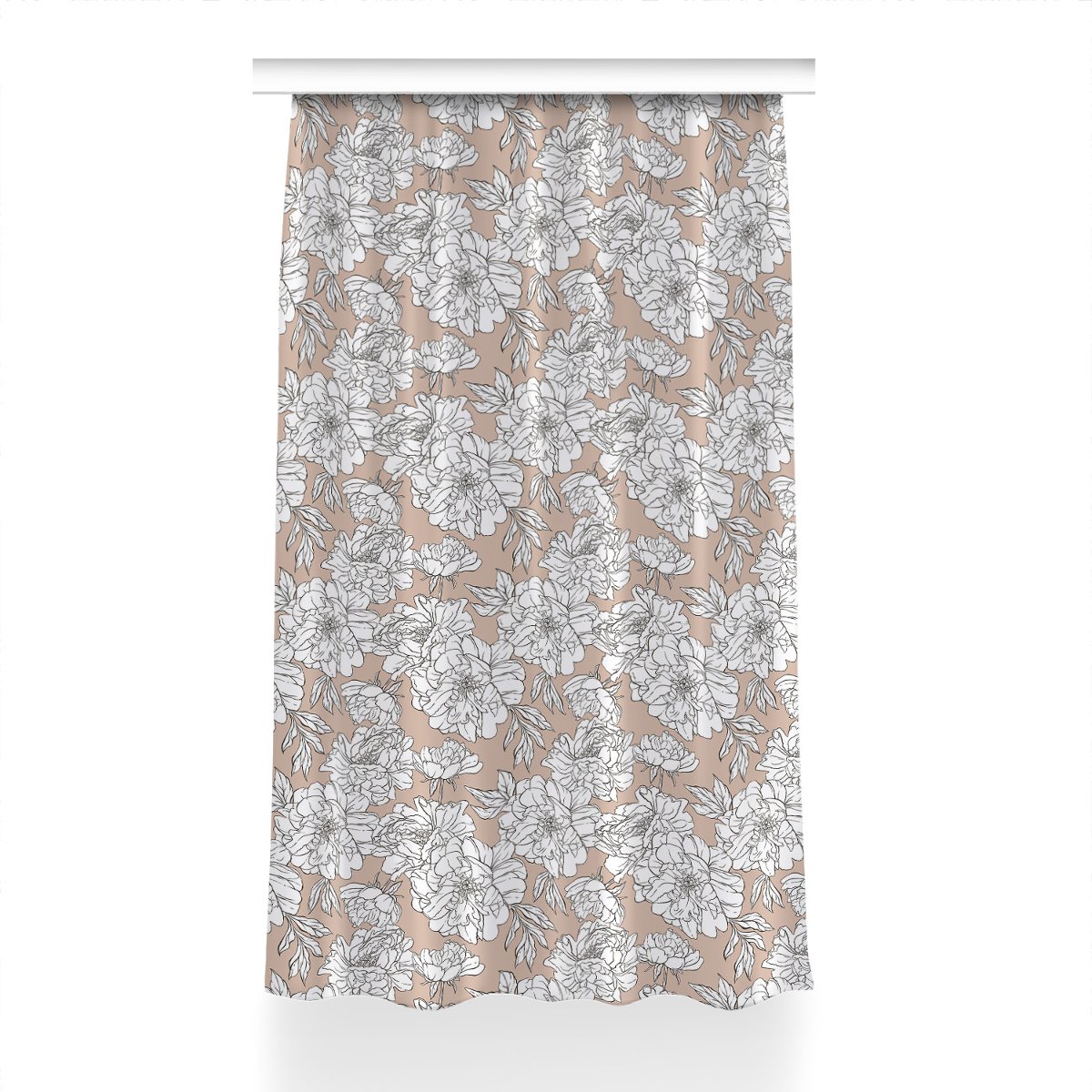 Zasłona do pokoju Artystyczne kwiaty wzór 150x240, Fabricsy
