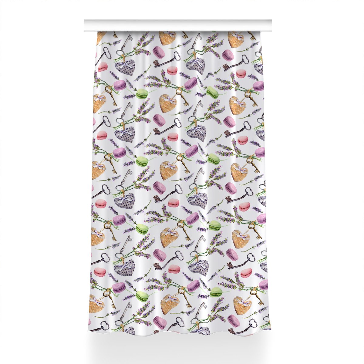 Zasłona gotowa Stare klucze retro dekor 150x240 cm, Fabricsy