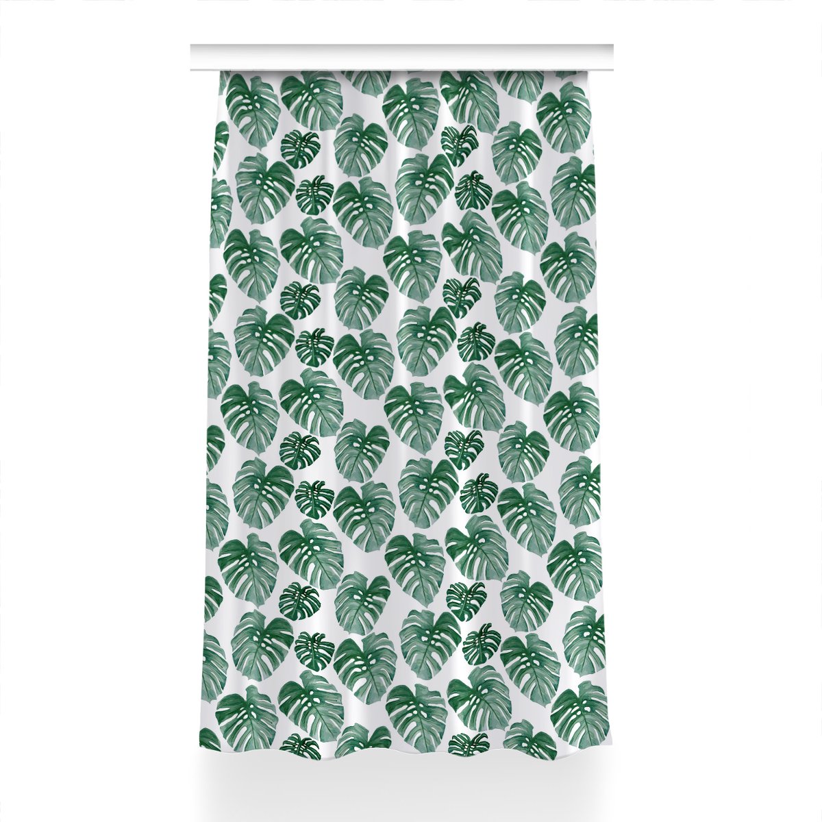 Zasłona z grafiką gotowa 150x240 Monstera liście, Fabricsy