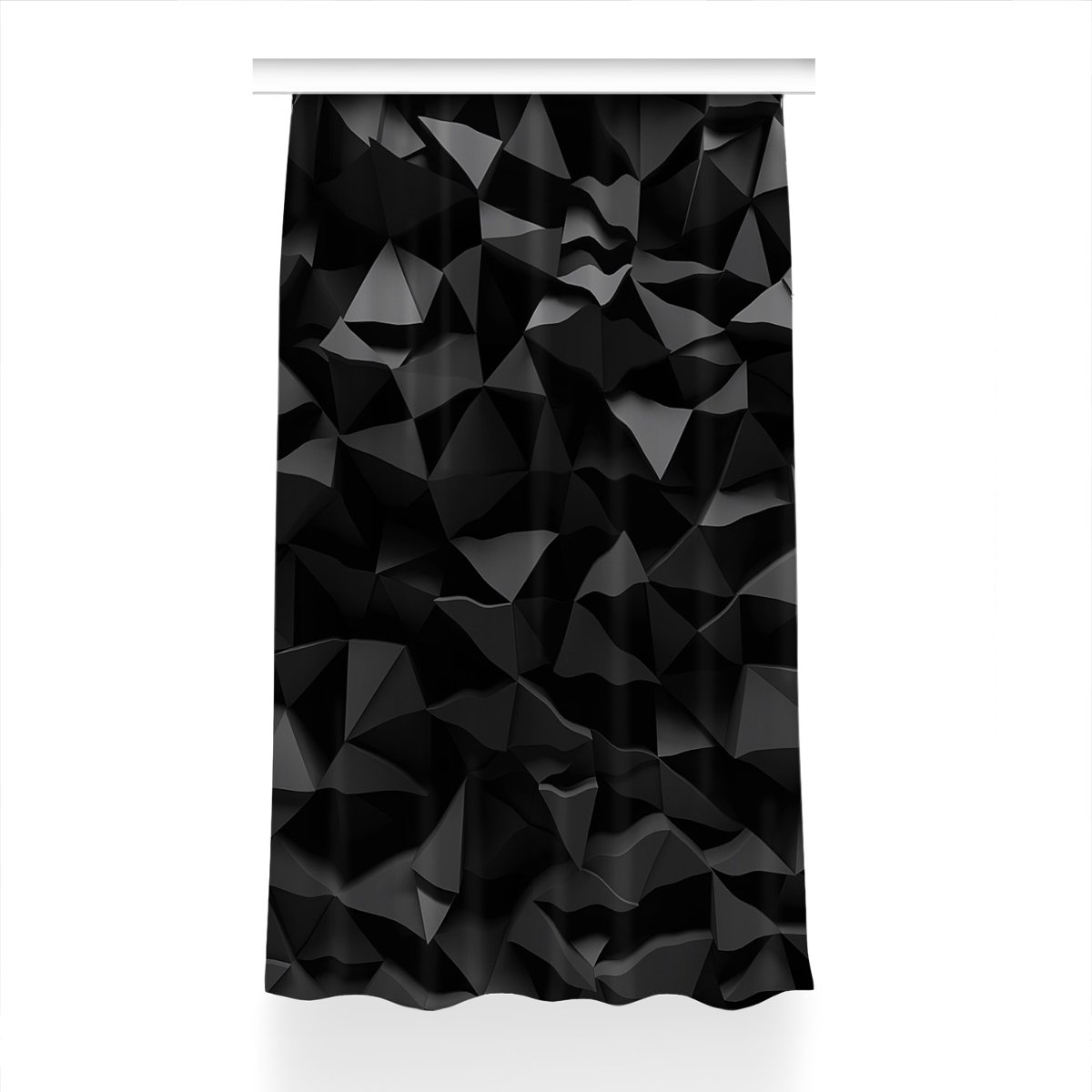 Zasłona na taśmę wzór 150x240 cm Abstrakcja czarna, Fabricsy