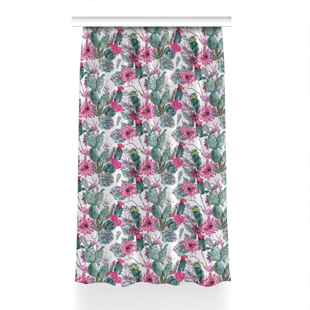 Zasłona gotowa do sypialni wzór 150x240 Sukulenty, Fabricsy