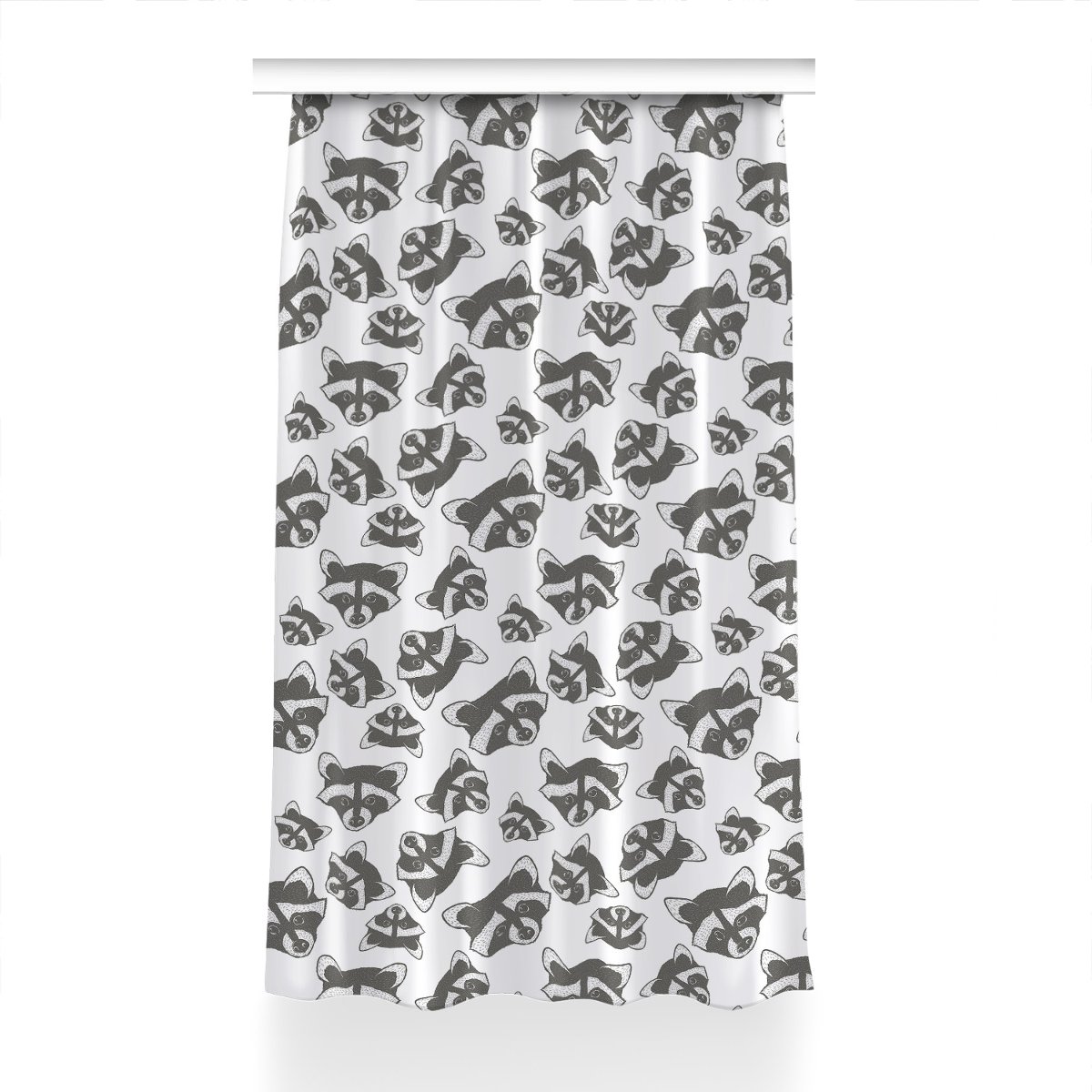 Zasłona gotowa do sypialni wzór 150x240 Szop pracz, Fabricsy
