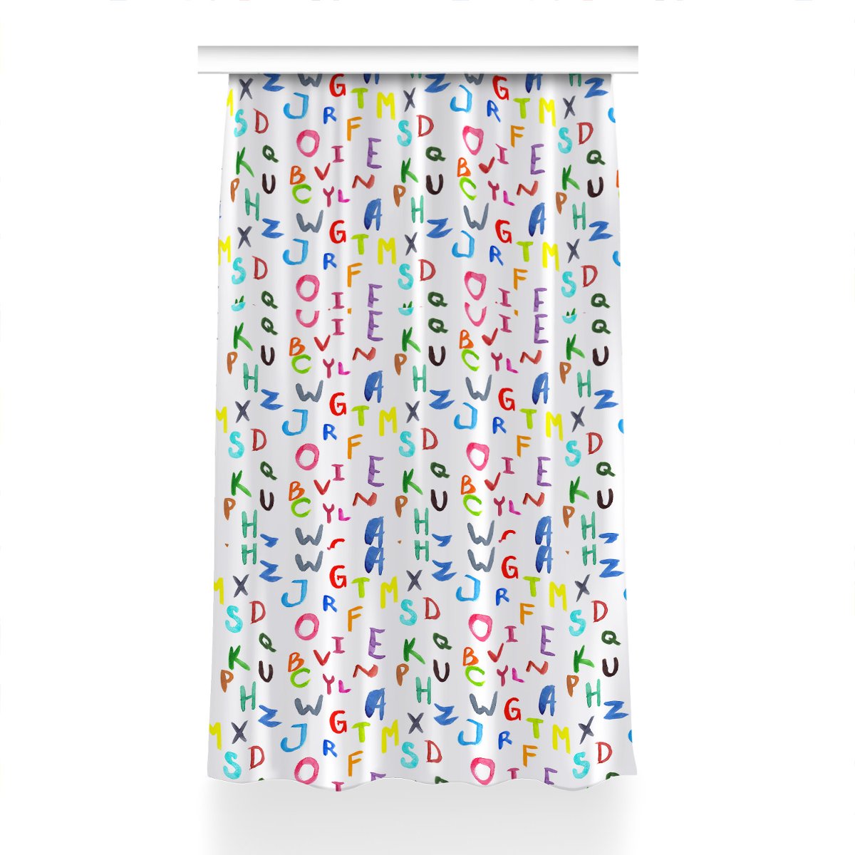 Zasłona dekor do sypialni 150x240 Kolorowe litery, Fabricsy