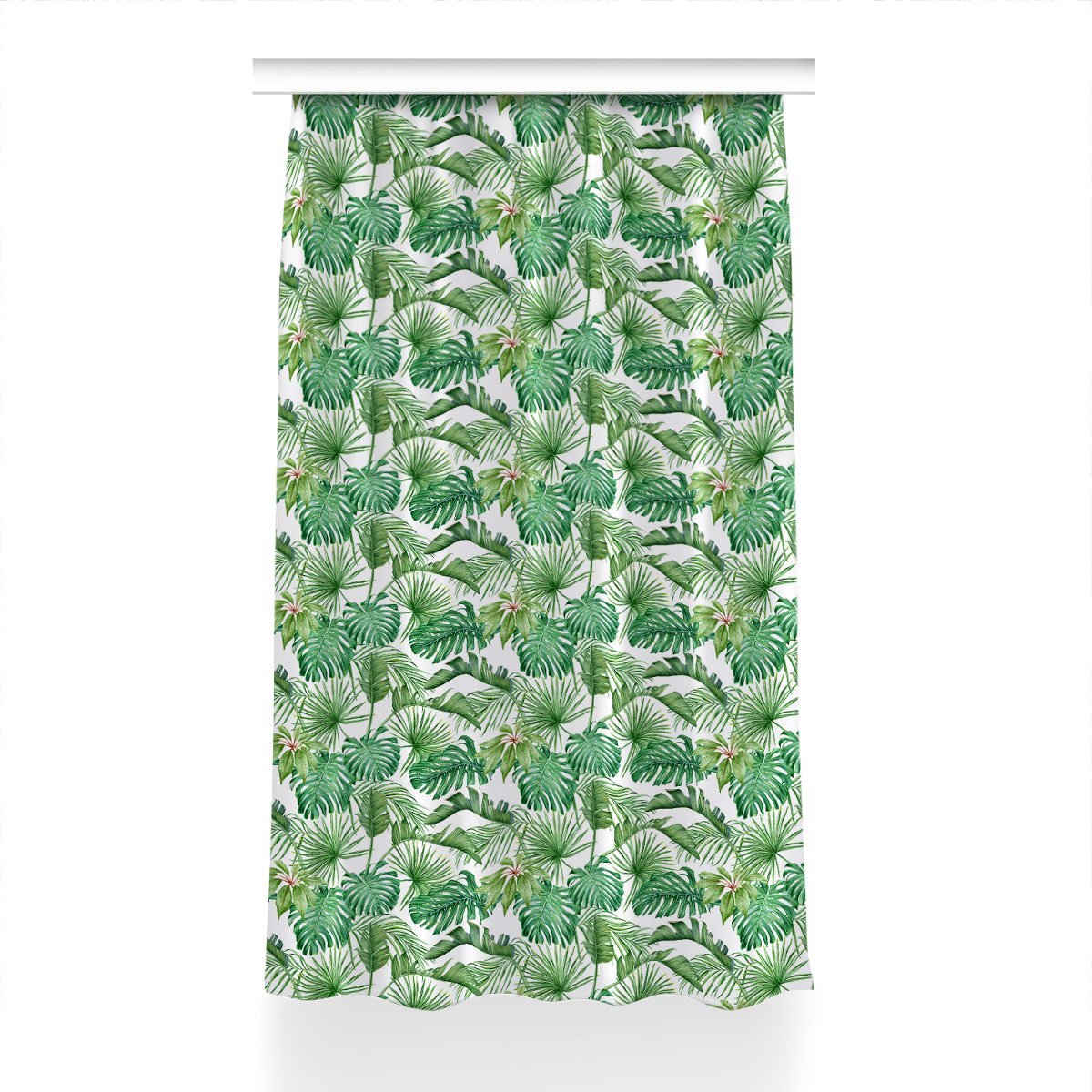 Zasłona do pokoju dekor 150x240 Palma i Monstera, Fabricsy