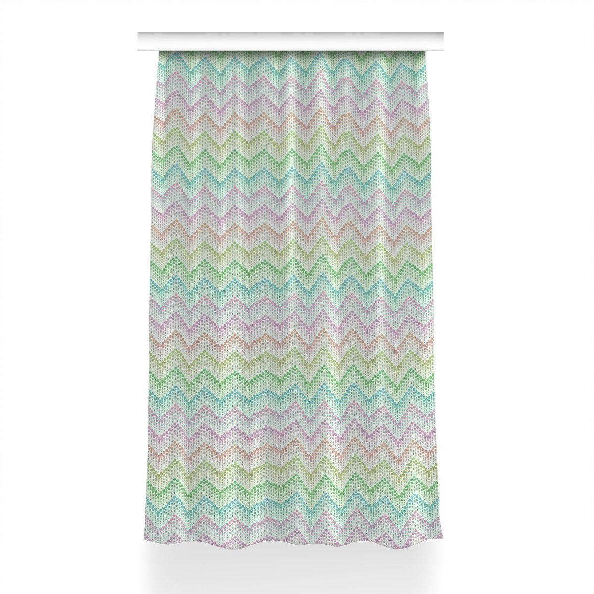 Zasłona z grafiką gotowa 150x240 Kropki w jodełkę, Fabricsy