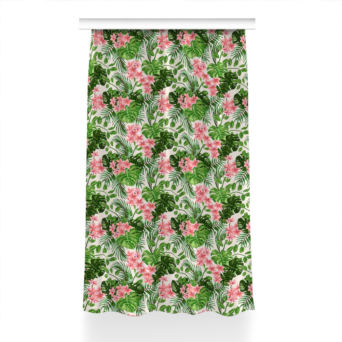 Zasłona z nadrukiem gotowa 150x240 Kwiaty hawaje, Fabricsy