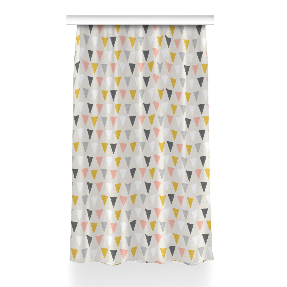 Zasłona gotowa do pokoju 150x240 cm Wzór trójkątny, Fabricsy