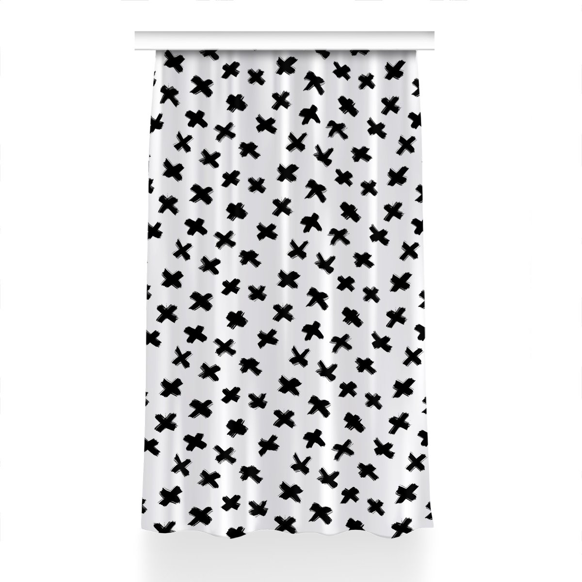 Zasłona do sypialni 150x240 X pociągnięcia pędzlem, Fabricsy
