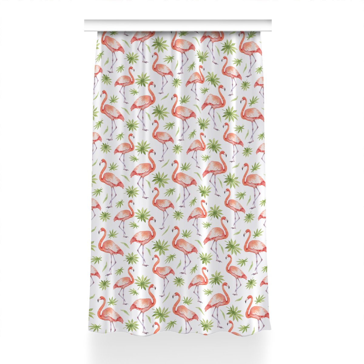 Zasłona na taśmę do salonu wzór 150x240 Flamingi, Fabricsy