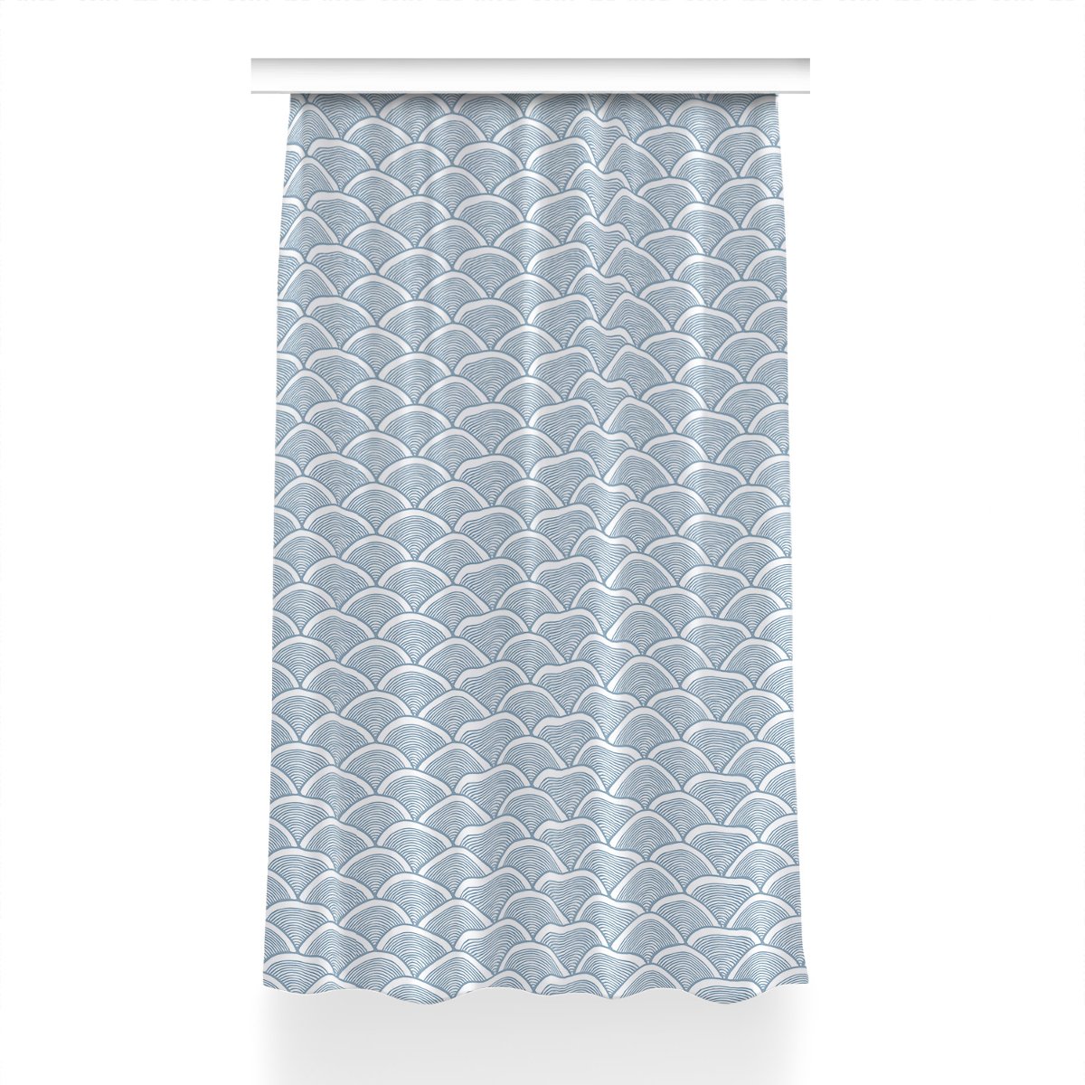 Zasłona z grafiką gotowa 150x240 Rybie łuski wzór, Fabricsy