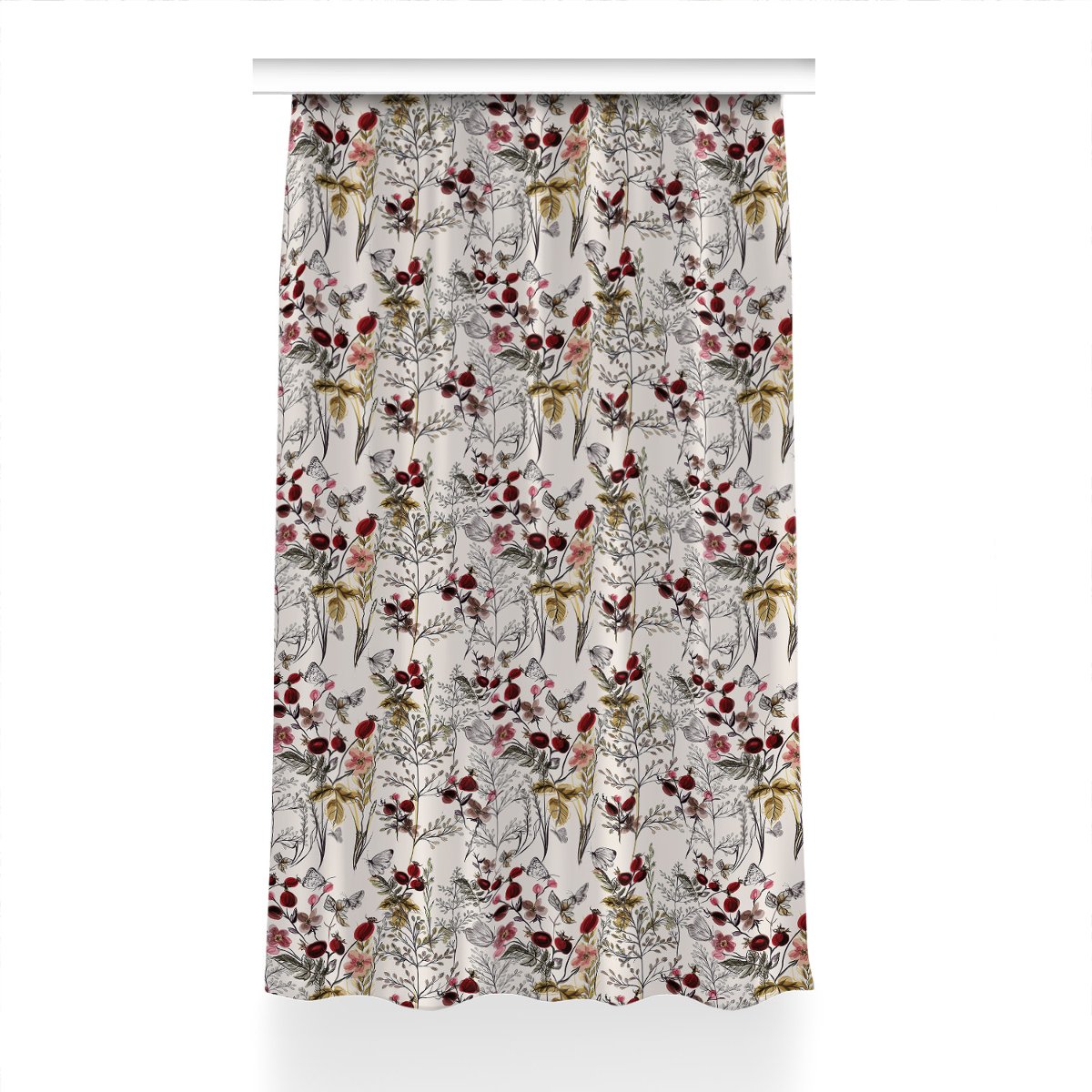 Zasłona z grafiką gotowa wzór 150x240 Polne kwiaty, Fabricsy