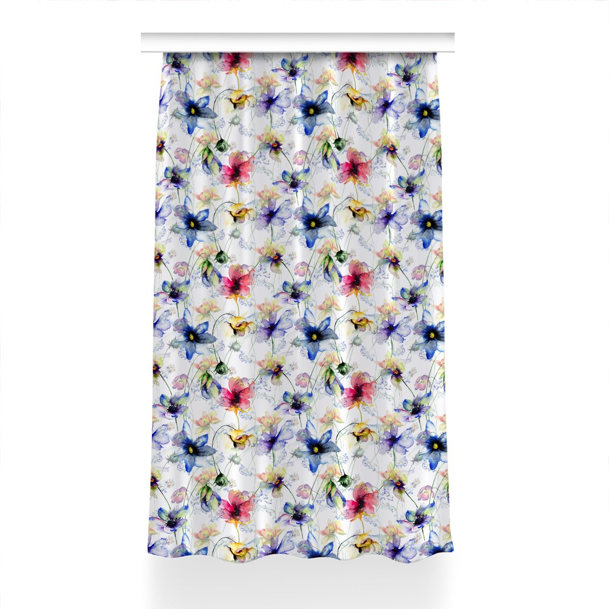 Zasłona na taśmę do pokoju 150x240 cm Polne kwiaty, Fabricsy