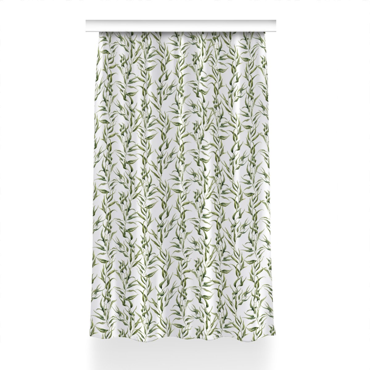 Zasłona na taśmę dekor 150x240 Liście eukaliptusa, Fabricsy
