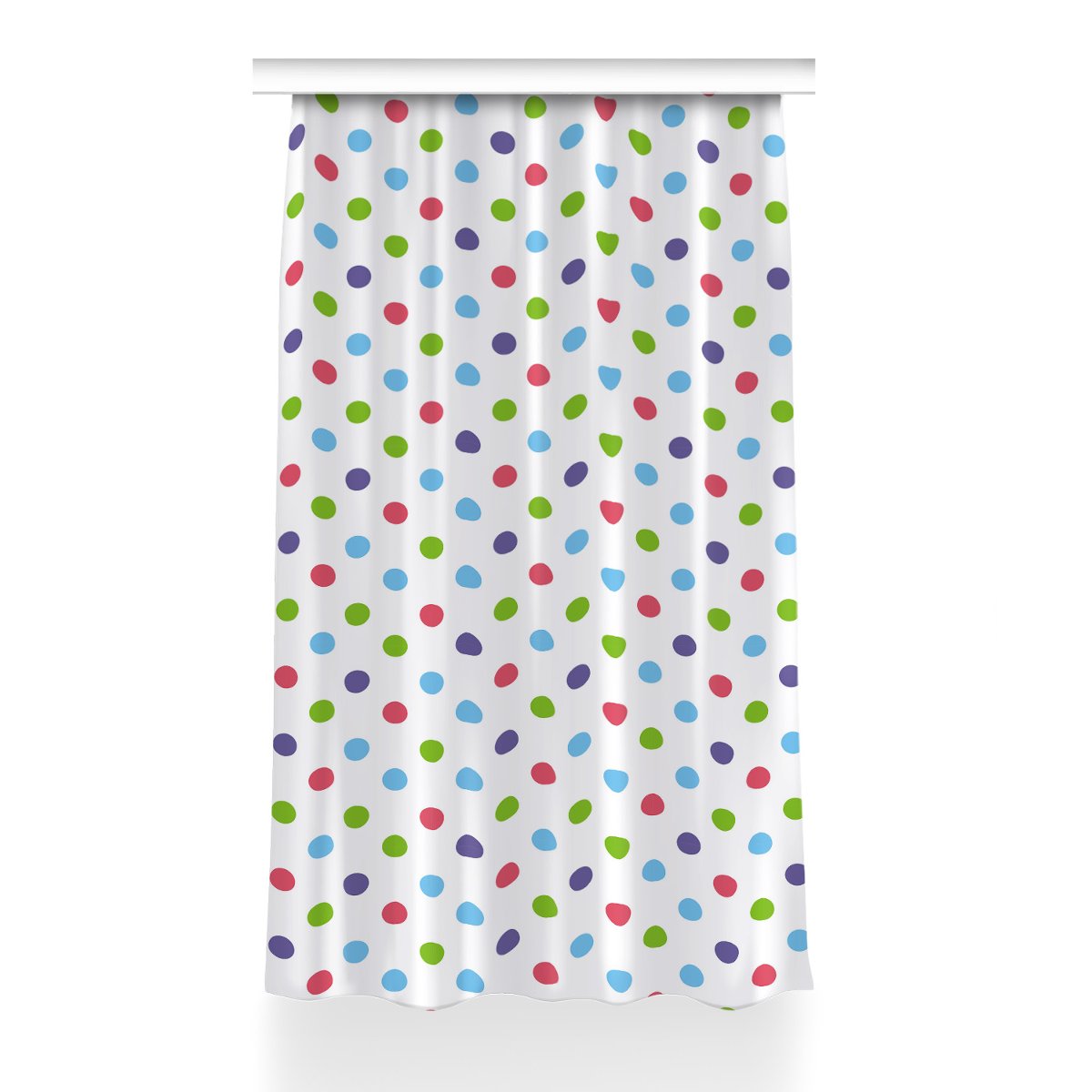 Zasłona z grafiką kolory 150x240 Kolorowe kropki, Fabricsy