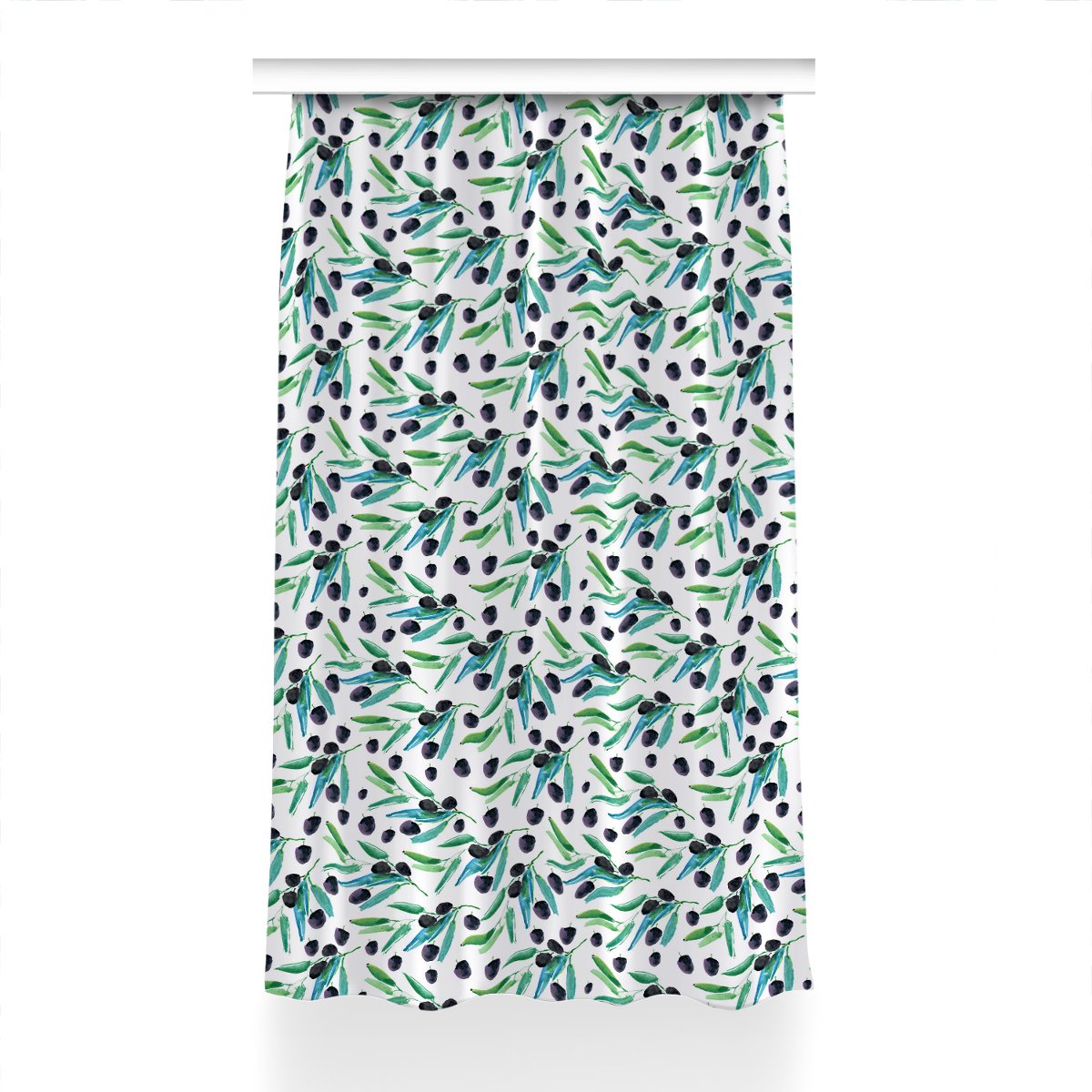 Zasłona na taśmę do sypialni dekor 150x240 Oliwki, Fabricsy