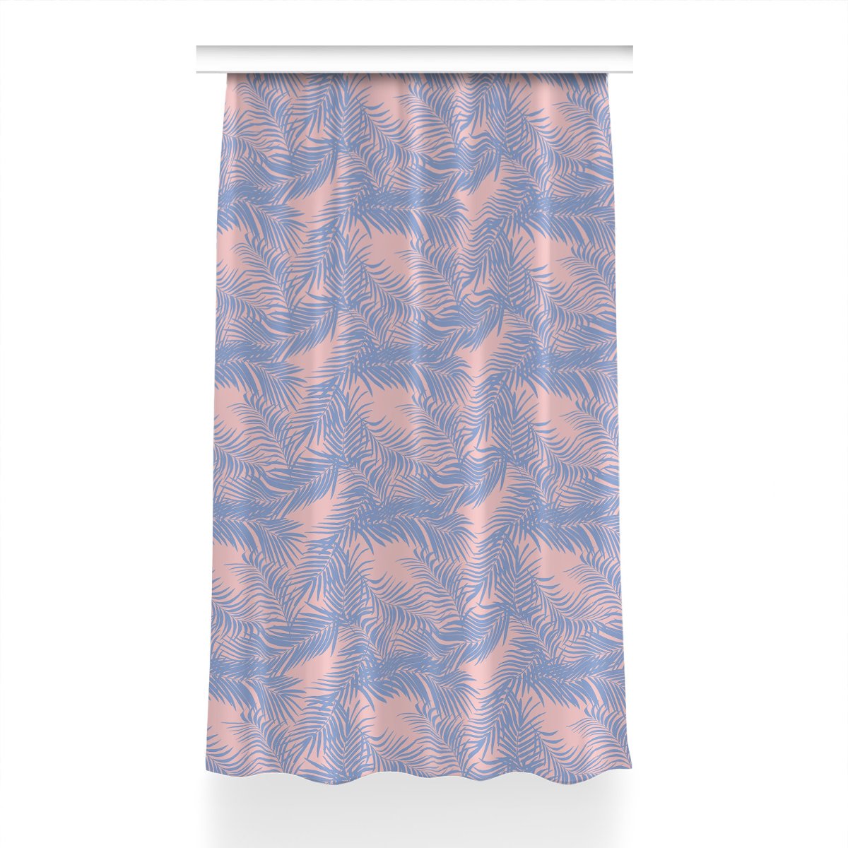 Zasłona gotowa do salonu 150x240 Niebieskie liście, Fabricsy