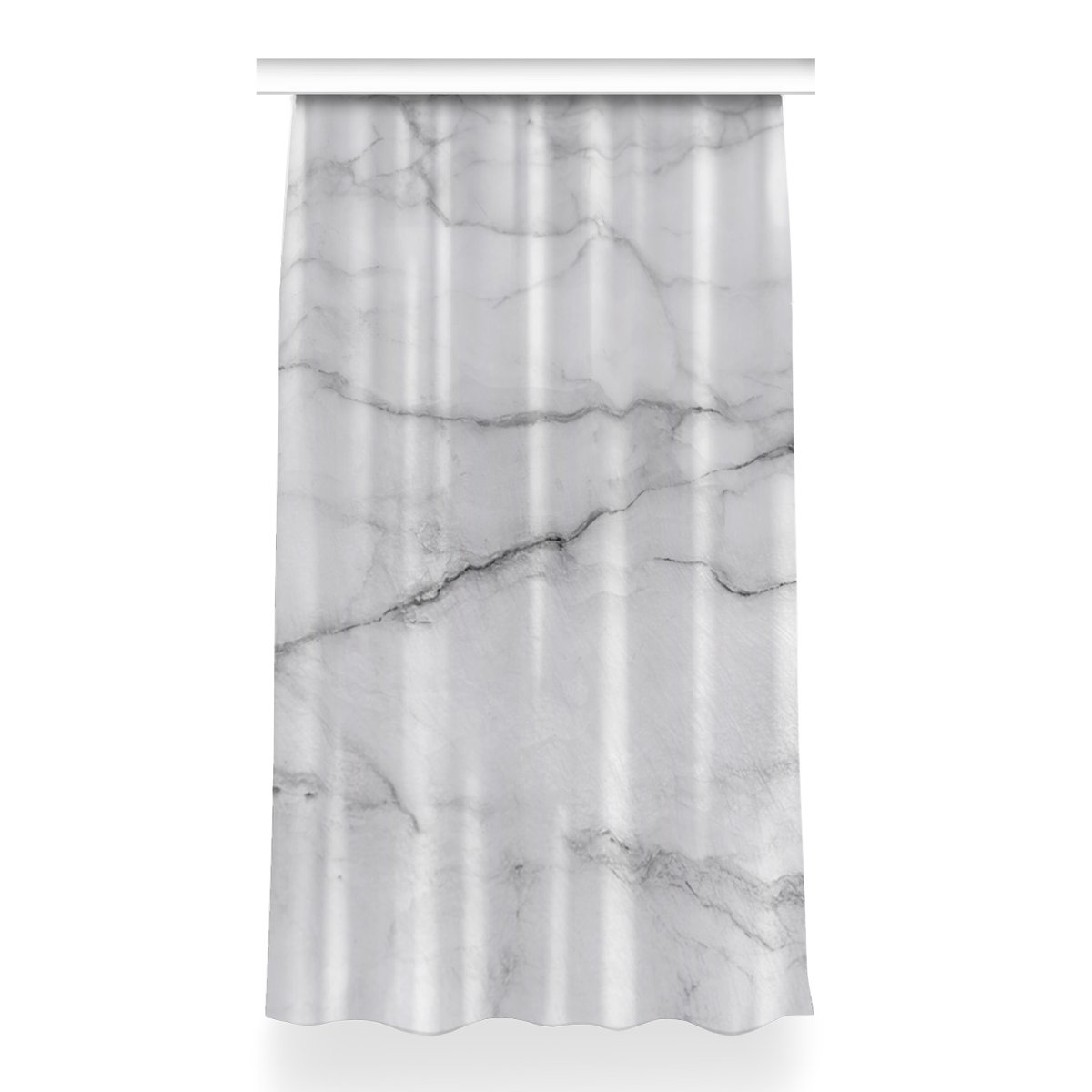Zasłona klasyczna z grafiką Marmur szary 150x260, Fabricsy