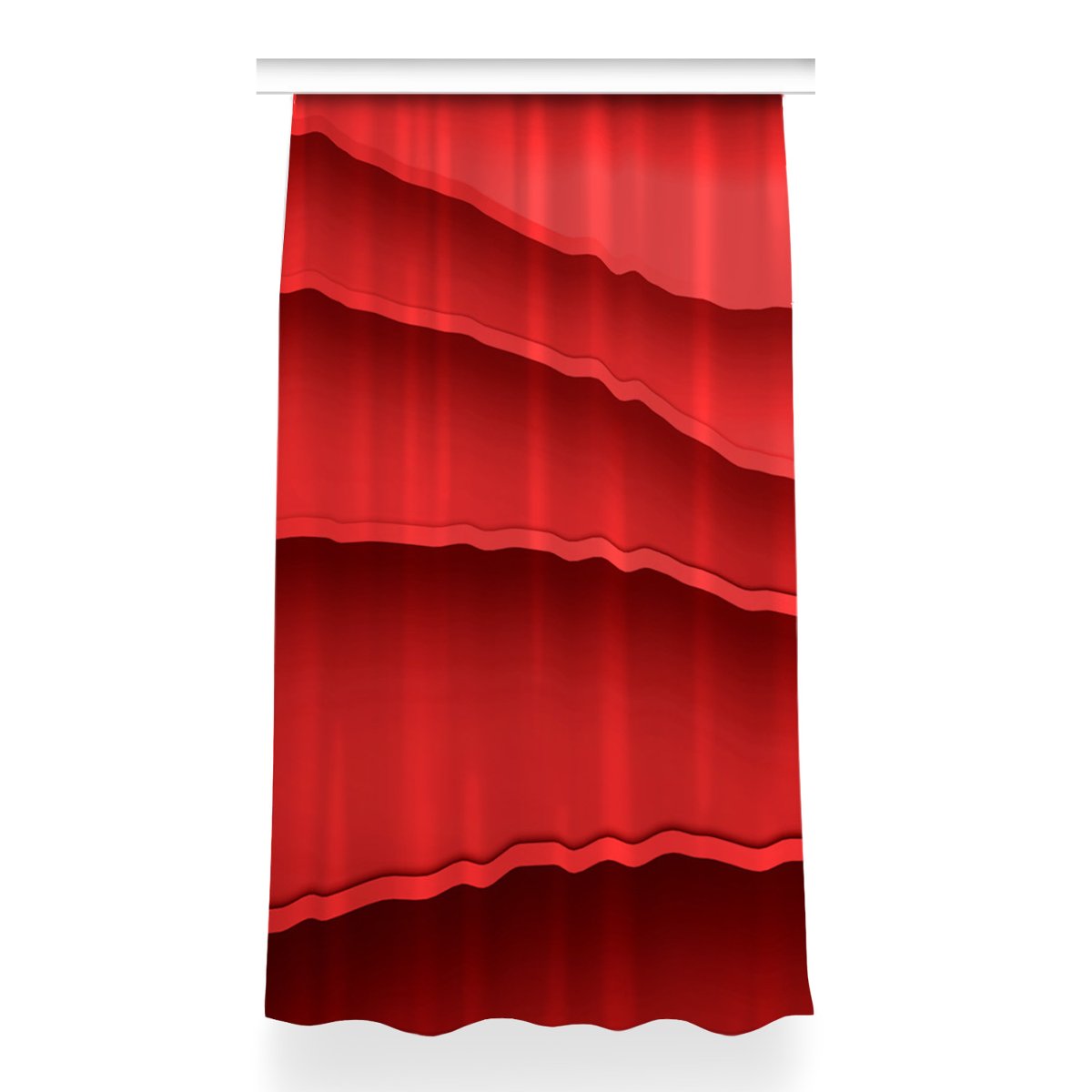 Zasłona gotowa Abstrakcja czerwona wzór 150x260 cm, Fabricsy