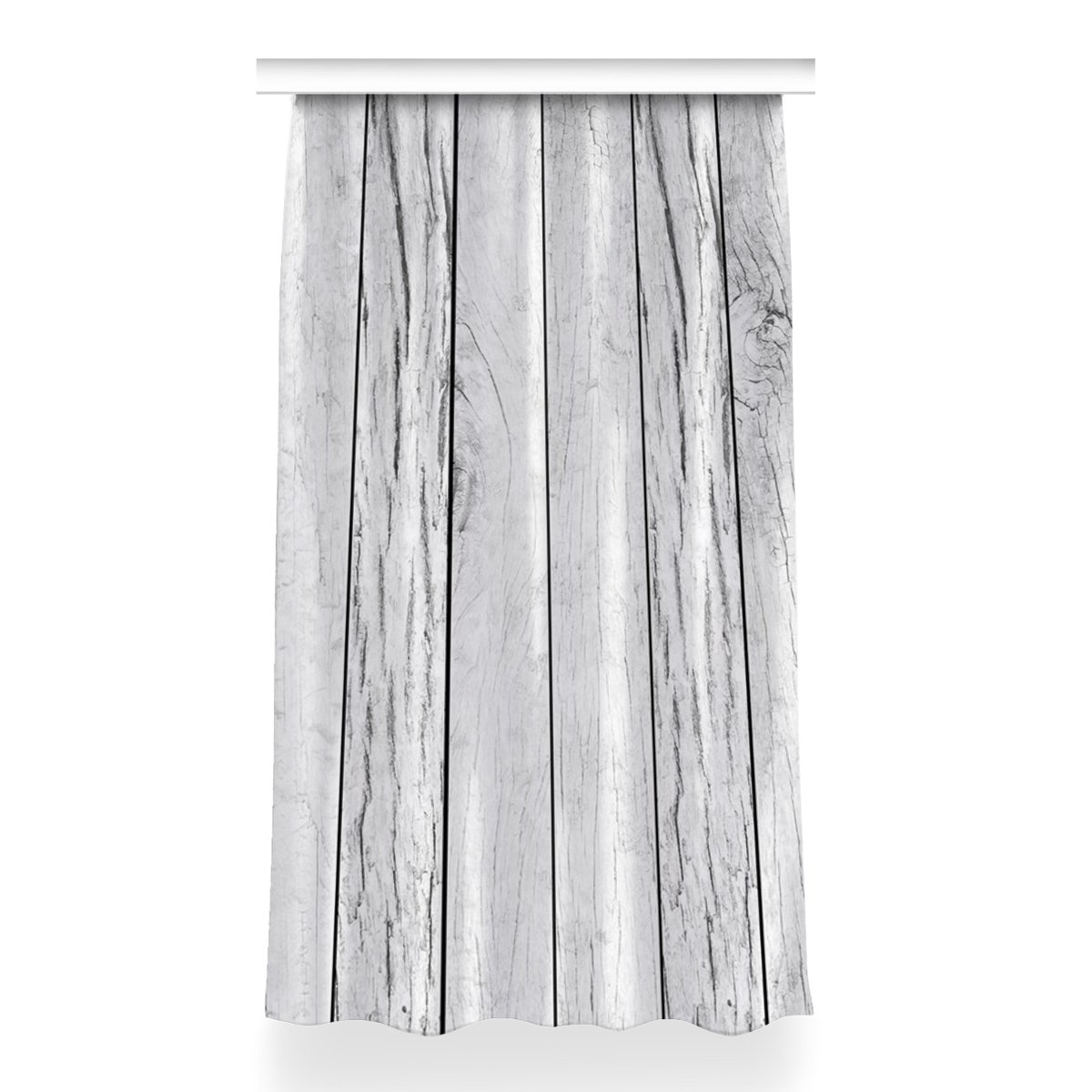 Zasłona do salonu Deski białe do sypialni 150x260, Fabricsy