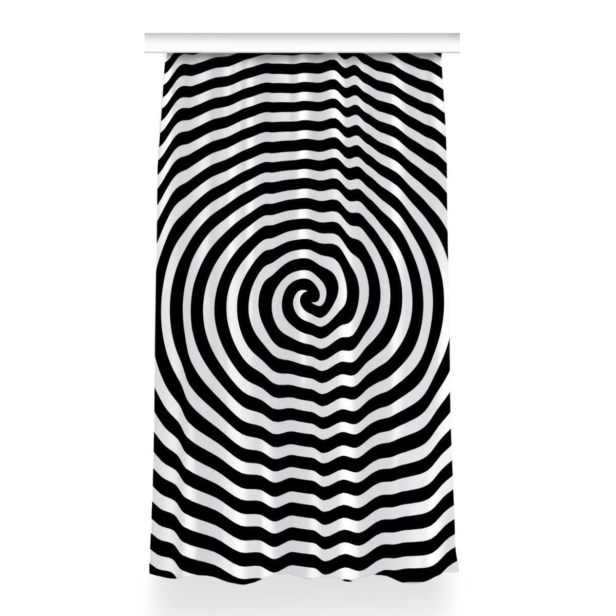 Zasłona z grafiką kolory Spirala do pokoju 150x260, Fabricsy
