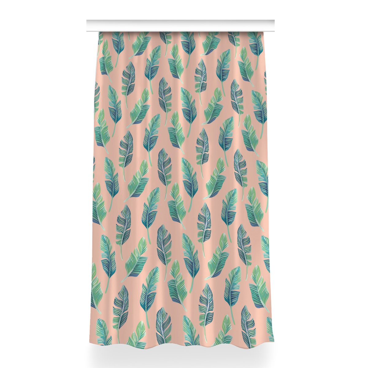 Zasłona z grafiką kolory Liście brzoskwini 150x260, Fabricsy