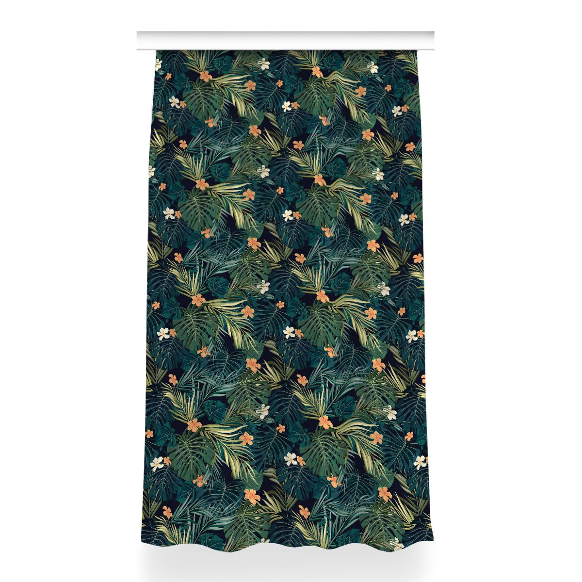 Zasłona do salonu Kwiaty i liście dekor 150x260 cm, Fabricsy