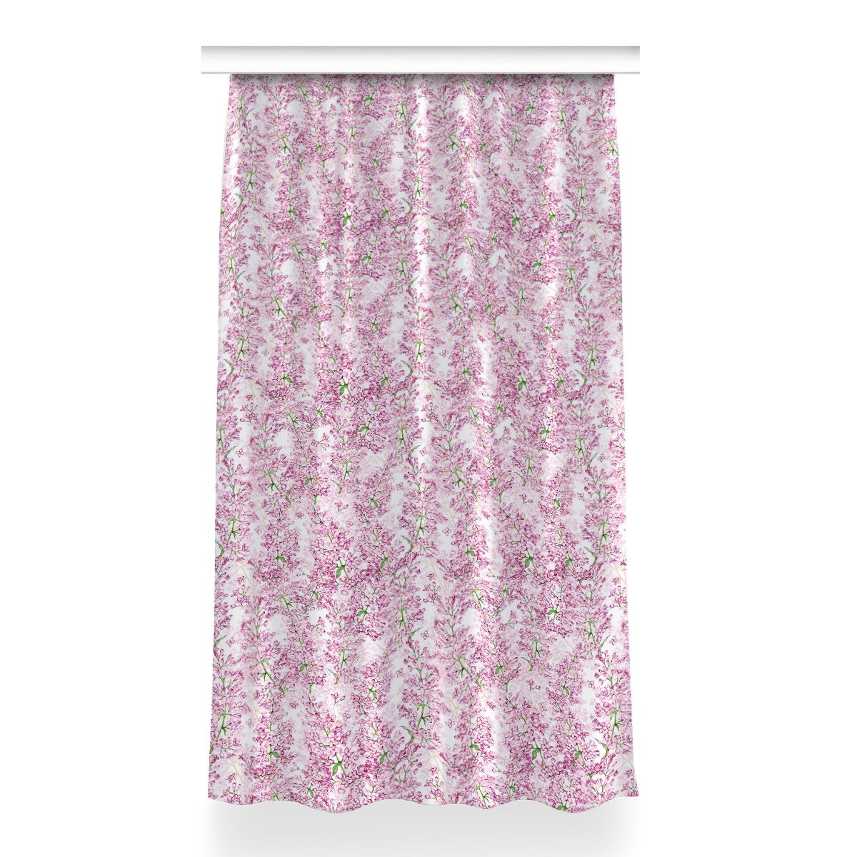 Zasłona z grafiką kolory Kwiaty bzu wzór 150x260, Fabricsy