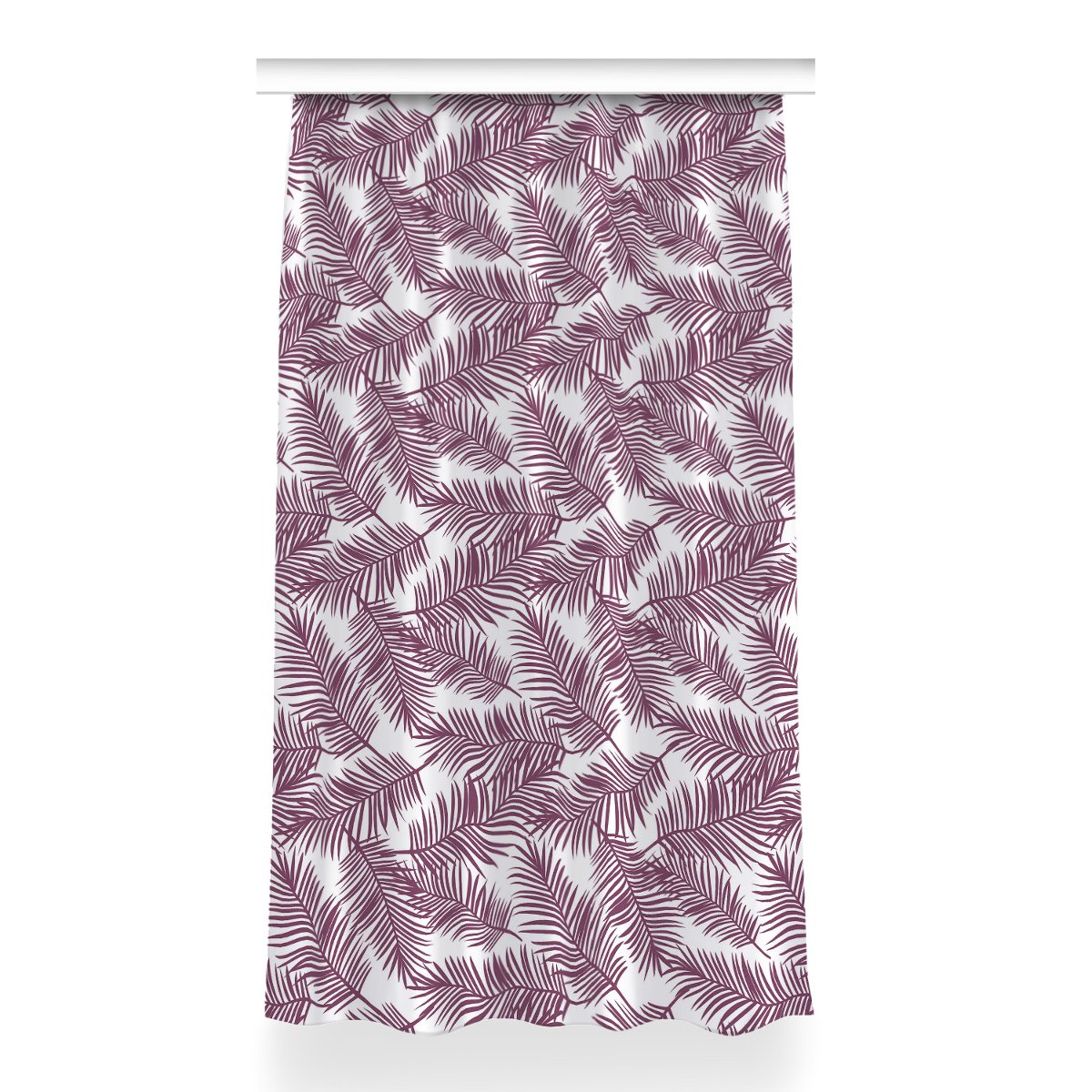 Zasłona gotowa Purpurowe liście do salonu 150x260, Fabricsy