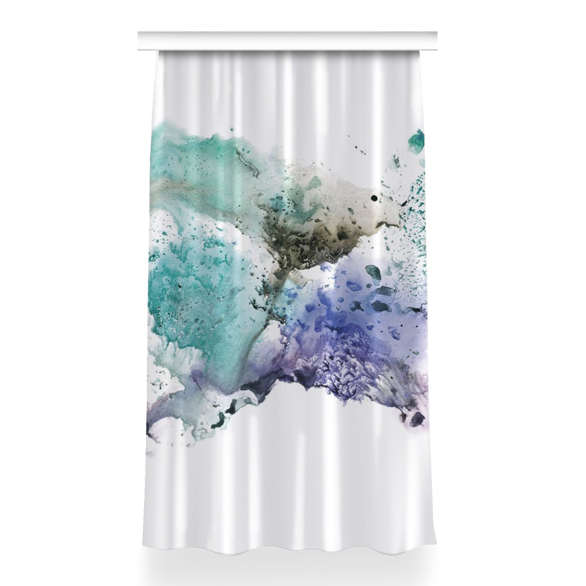 Zasłona przelotki Kolorowy atrament wzór 150x260, Fabricsy