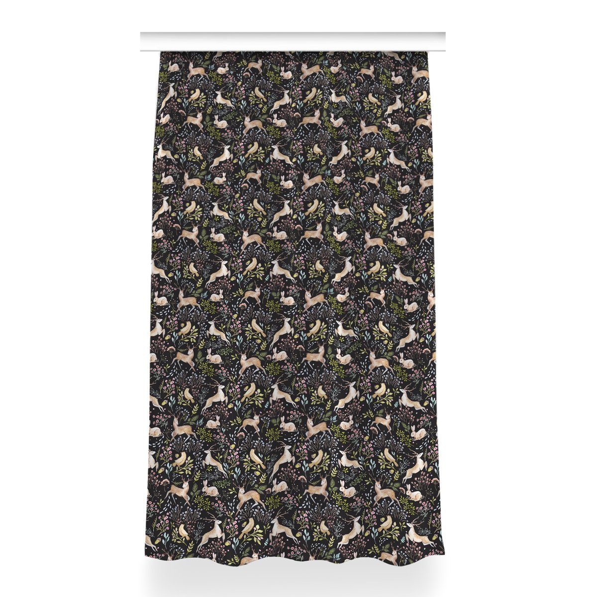 Zasłona gotowa Zwierzęta leśne do salonu 150x260, Fabricsy
