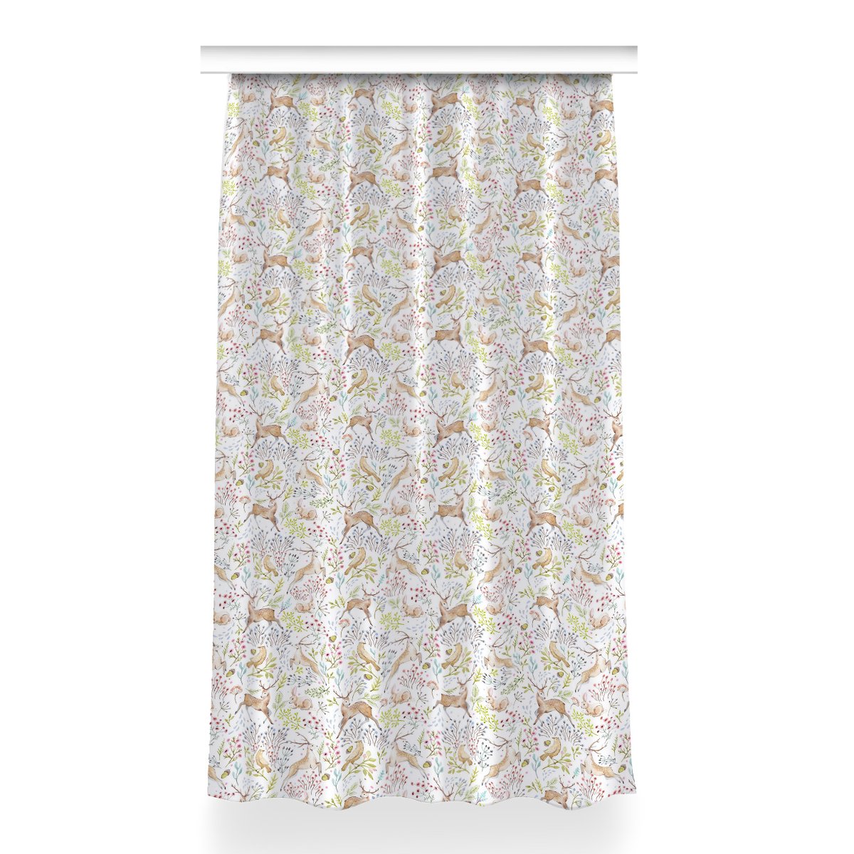 Zasłona gotowa Leśne zwierzęta do pokoju 150x260, Fabricsy