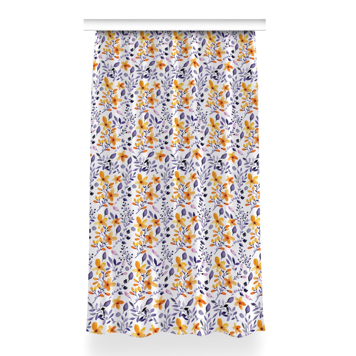 Zasłona Abstrakcyjne kwiaty do salonu 150x260 cm, Fabricsy
