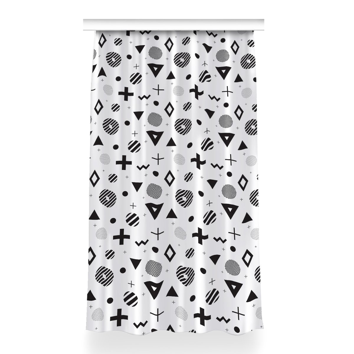 Zasłona do pokoju Geometryczne wzory dekor 150x260, Fabricsy