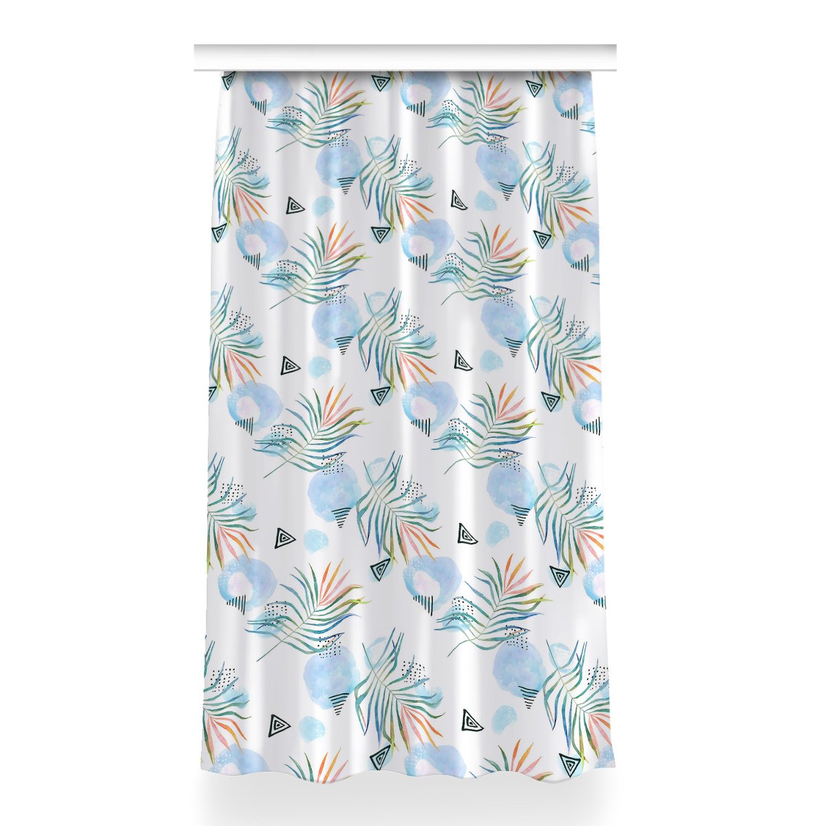 Zasłona gotowa dekor Tropikalny wzór wzór 150x260, Fabricsy