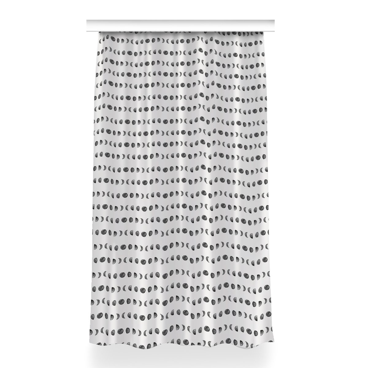 Zasłona przelotki wzór Księżyc do pokoju 150x260, Fabricsy