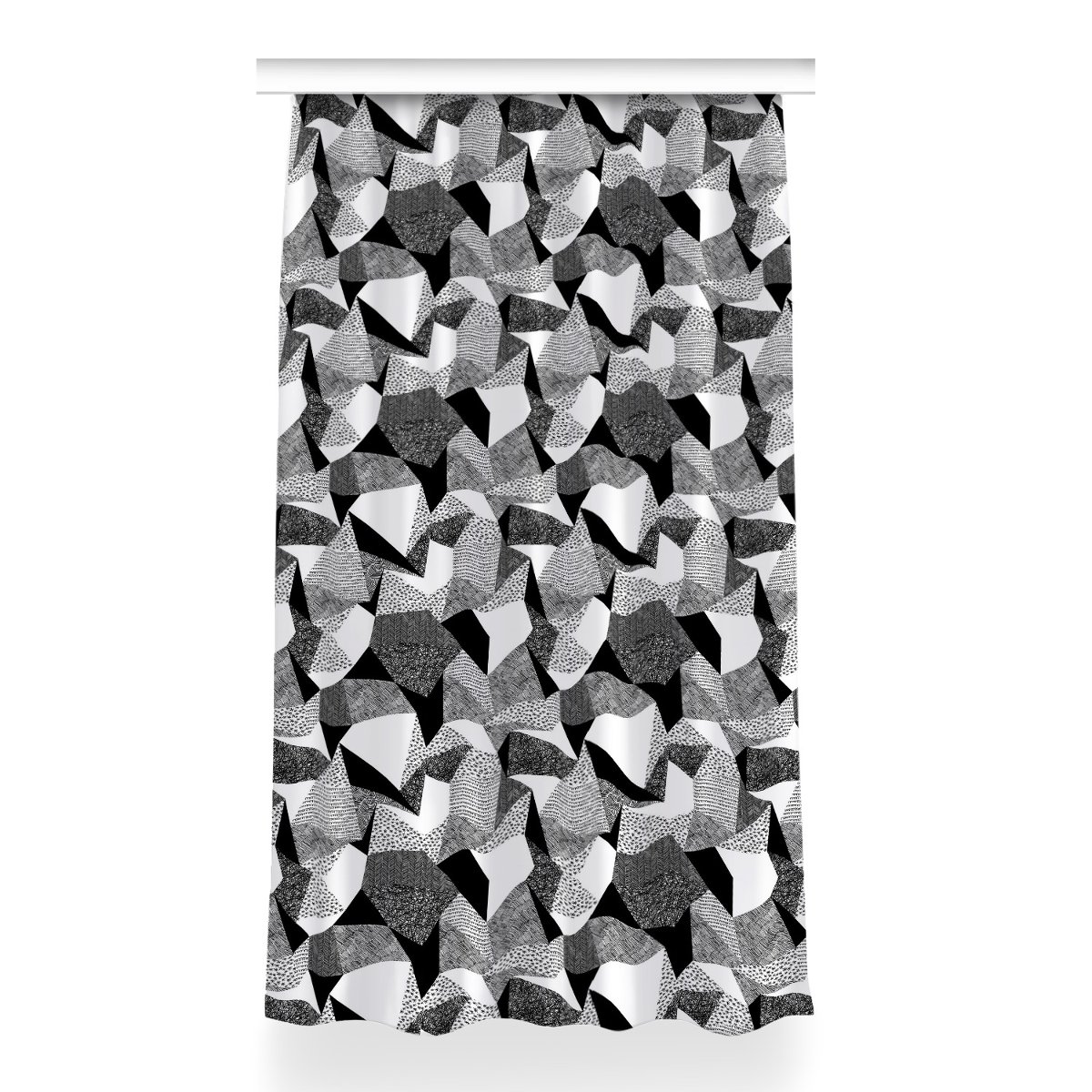 Zasłona przelotki Bazgroły kształty wzór 150x260, Fabricsy