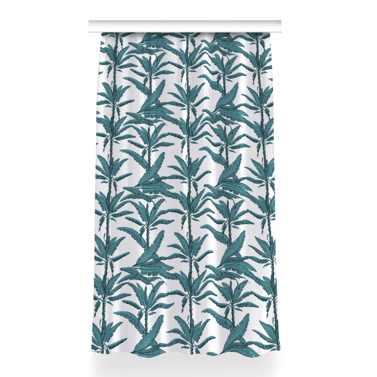 Zasłona z grafiką gotowa Gałęzie palmowe 150x260, Fabricsy