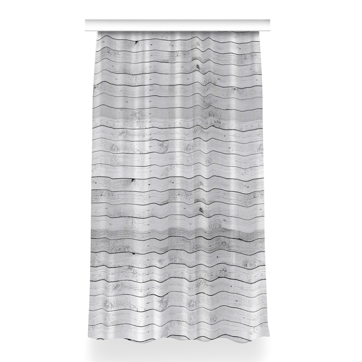 Zasłona z nadrukiem gotowa Drewniane deski 150x260, Fabricsy