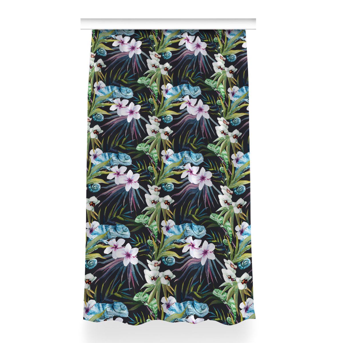 Zasłona przelotki Niebieski kameleon dekor 150x260, Fabricsy