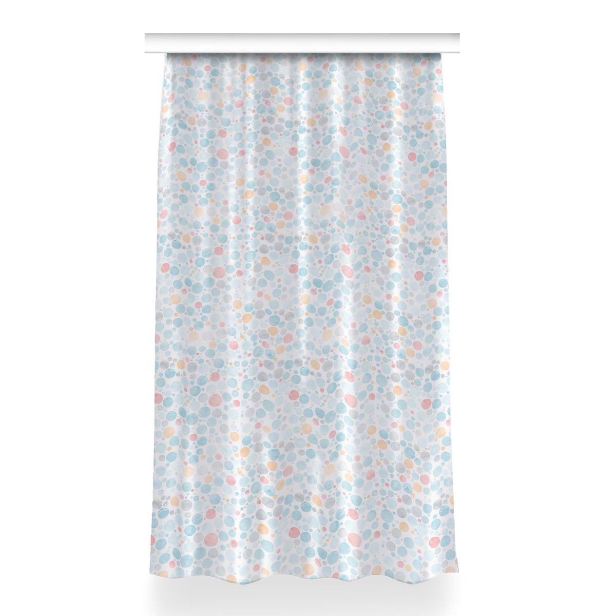 Zasłona z grafiką kolory Pastelowe kropki 150x260, Fabricsy