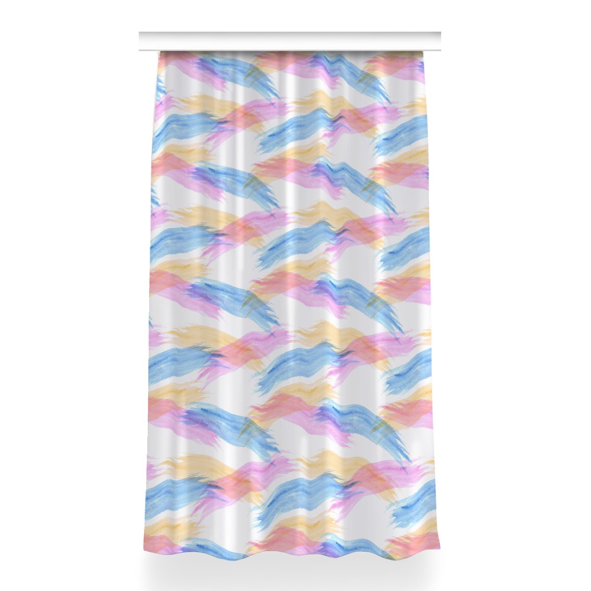 Zasłona z grafiką kolory Maźnięcia pędzlem 150x260, Fabricsy