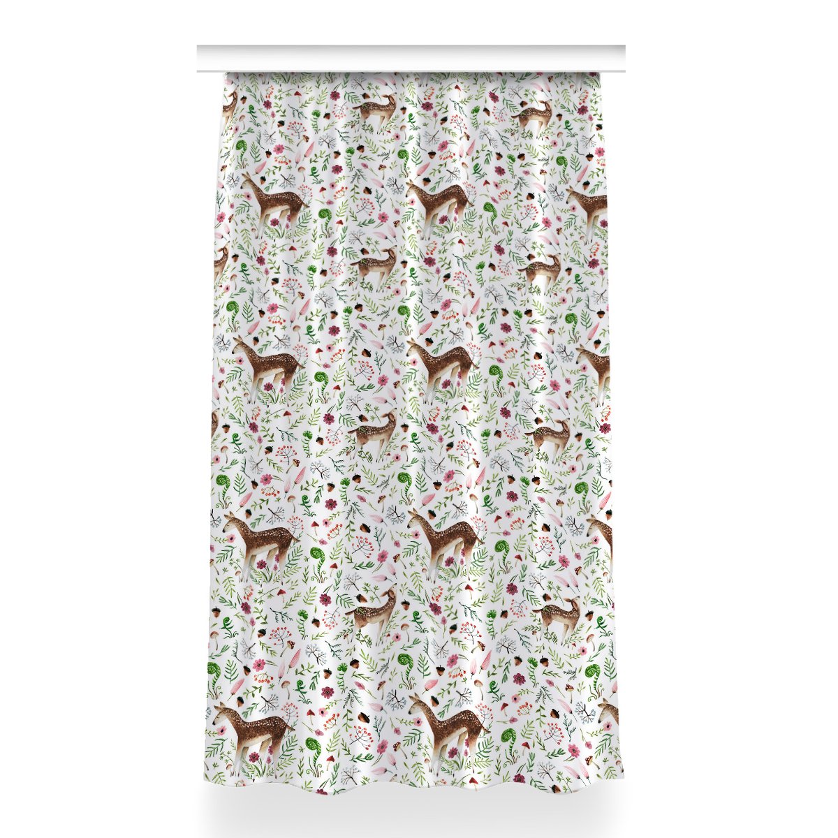 Zasłona przelotki do salonu Łania dekor 150x260 cm, Fabricsy