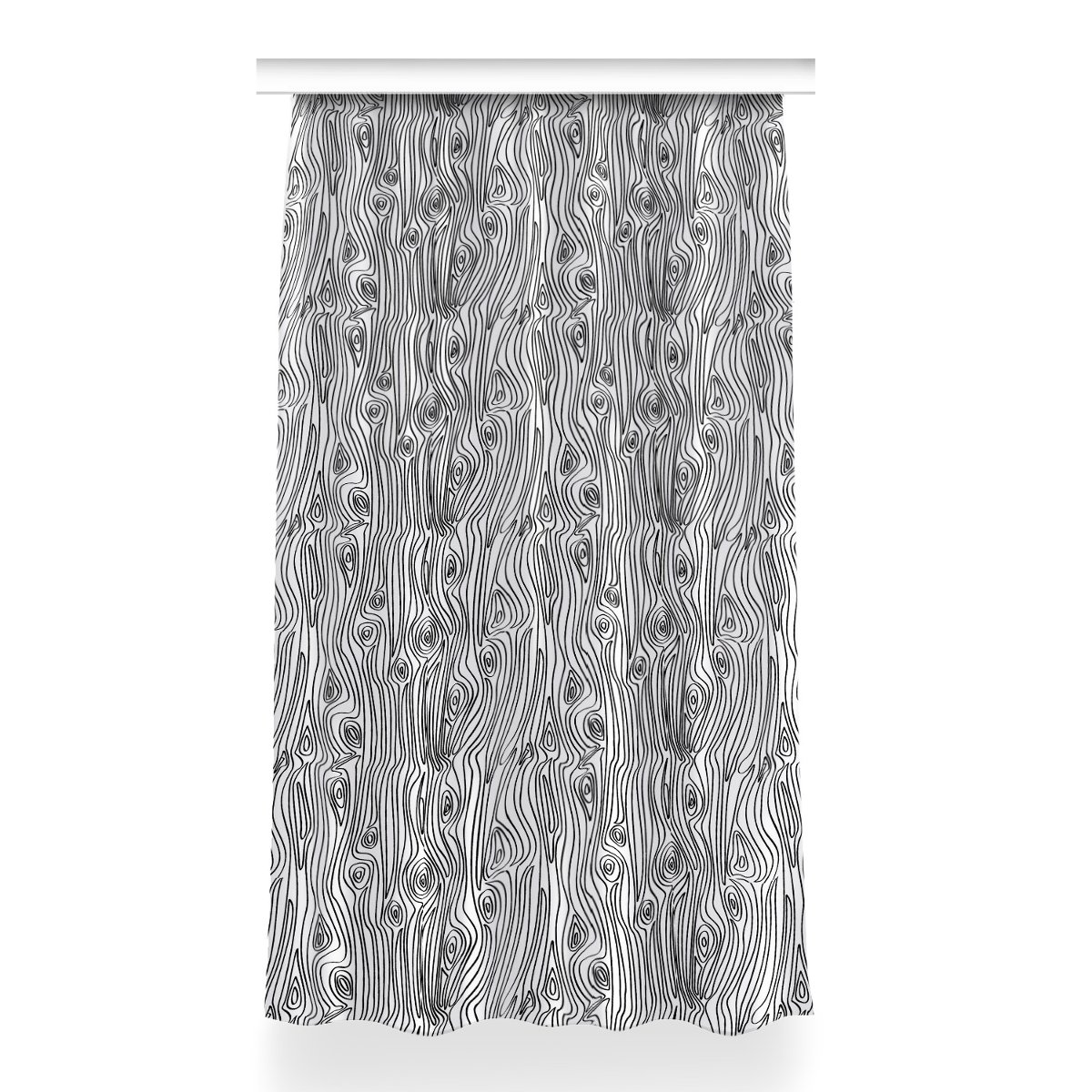 Zasłona przelotki Imitacja drewna wzór 150x260 cm, Fabricsy