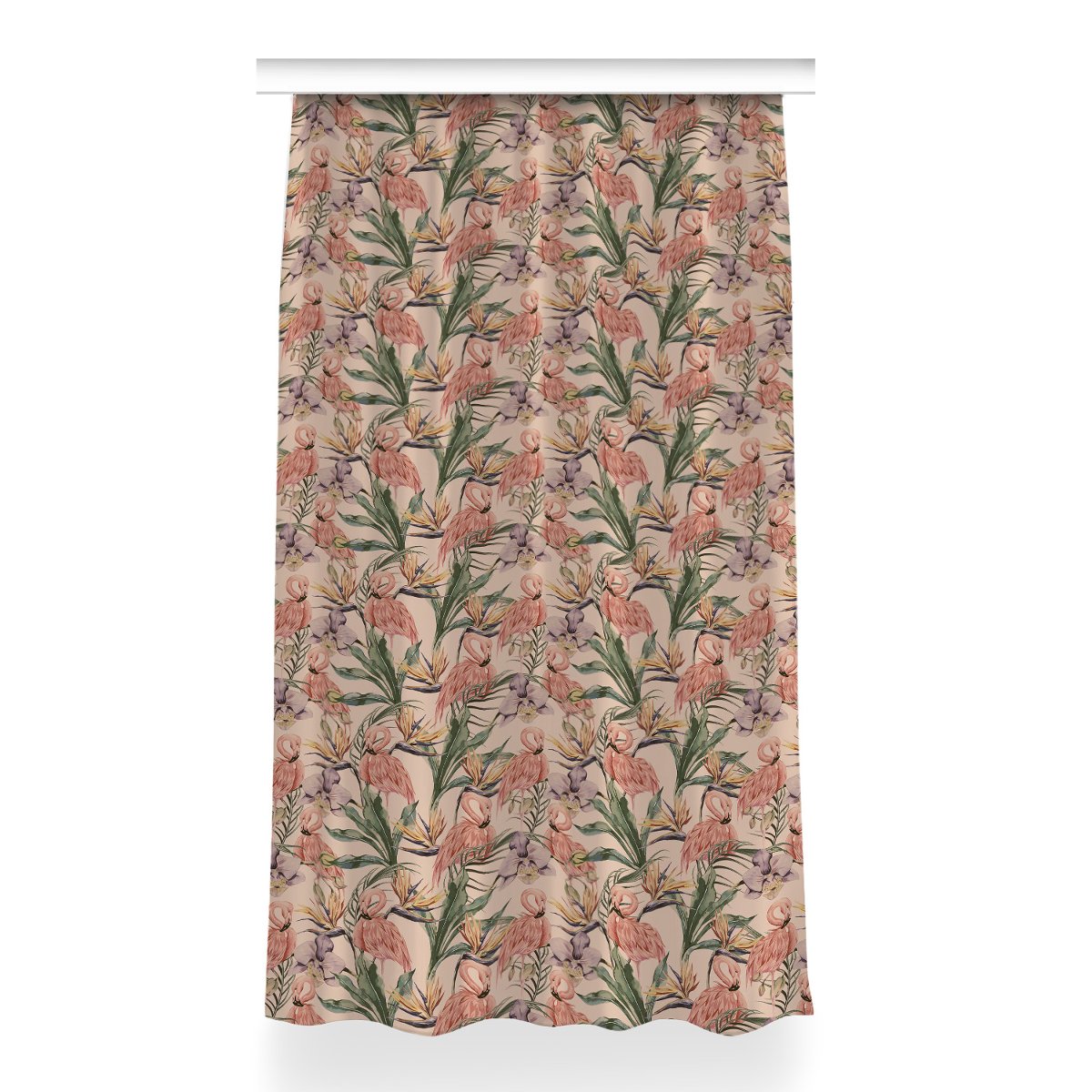 Zasłona przelotki do pokoju Flamingi wzór 150x260, Fabricsy