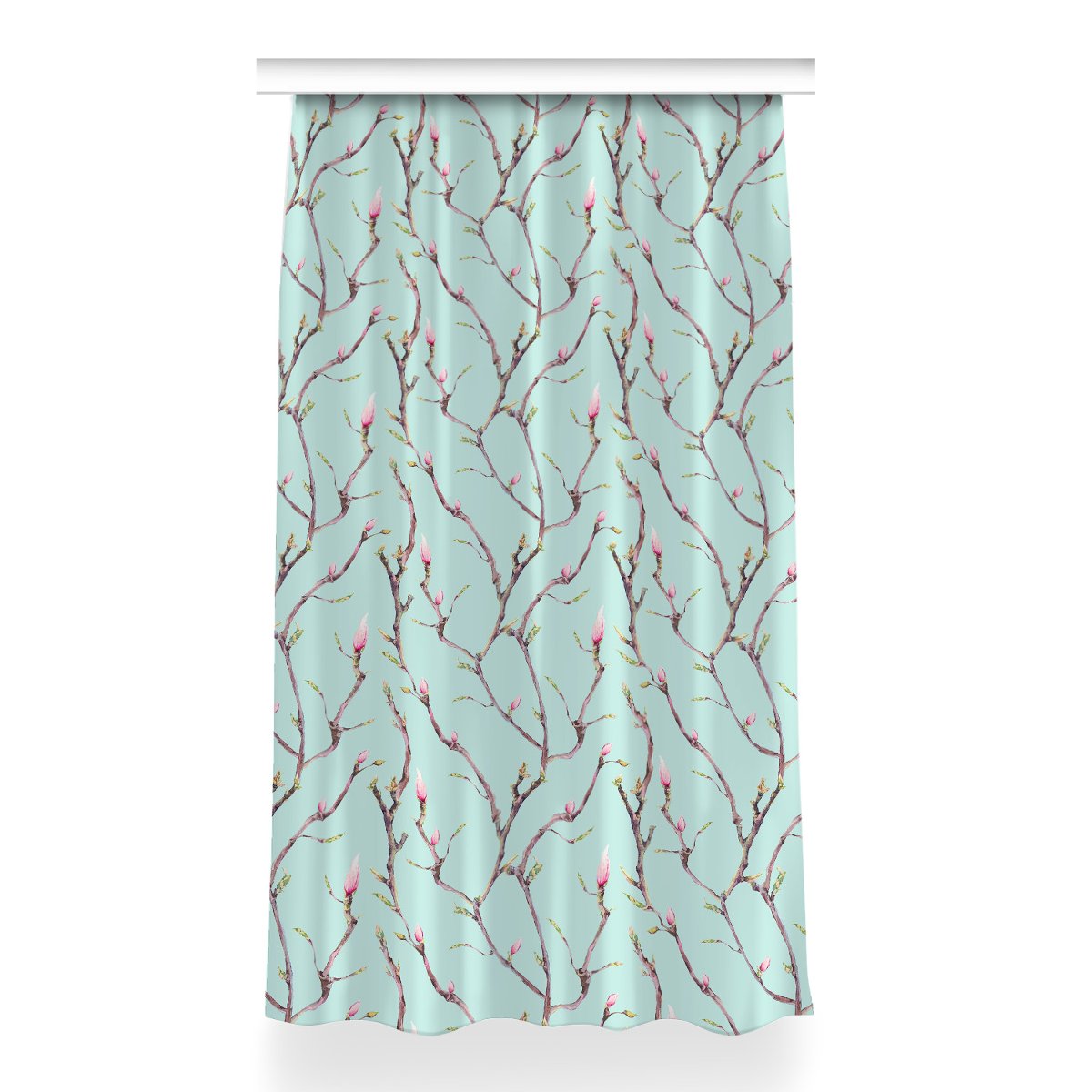Zasłona do pokoju Gałęzie i pączkami wzór 150x260, Fabricsy