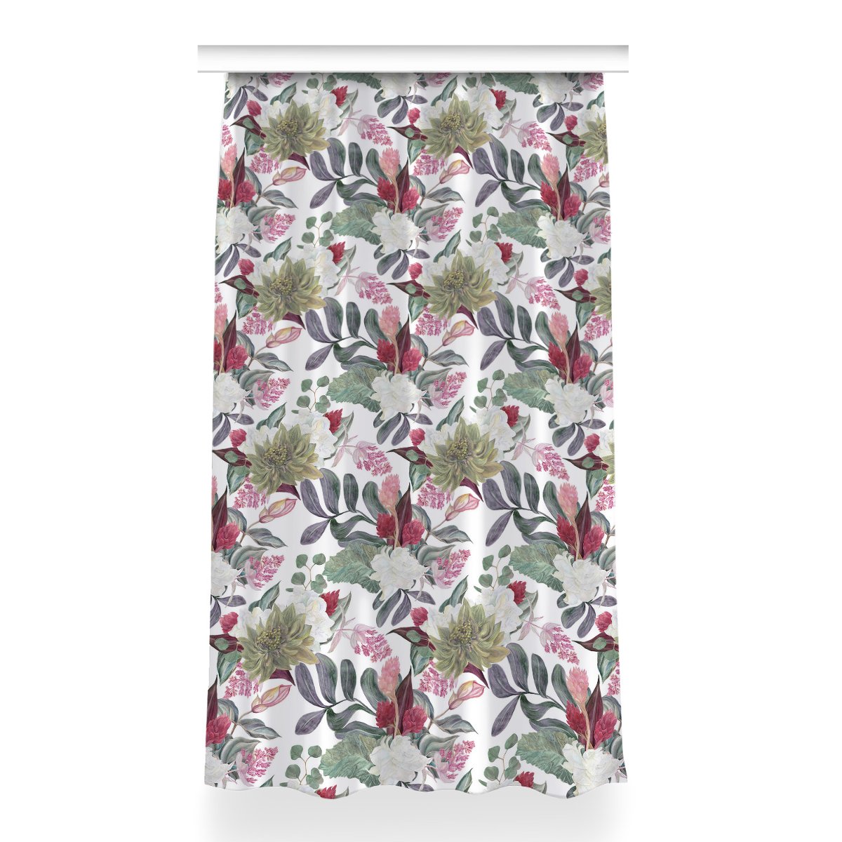 Zasłona gotowa Kolorowe kwiaty do salonu 150x260, Fabricsy