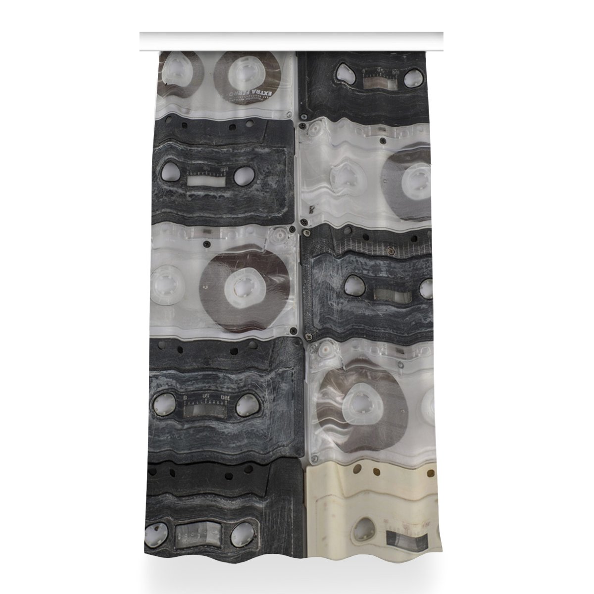 Zasłona przelotki dekor Stare kasety wzór 150x260, Fabricsy