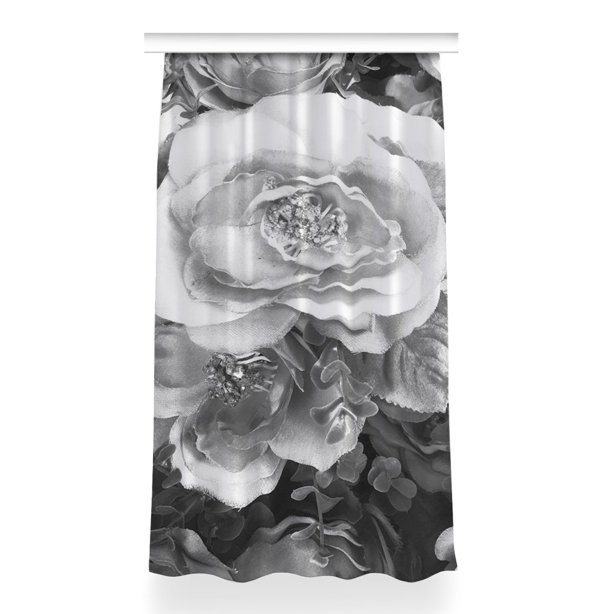 Zasłona z grafiką kolory Retro róże dekor 150x260, Fabricsy